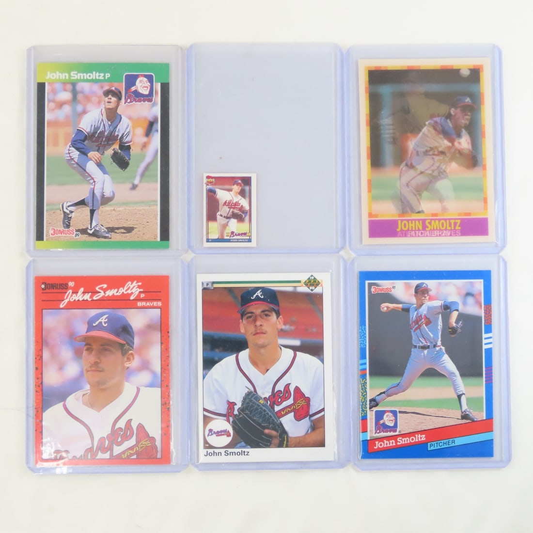 35 John Smoltz Baseball Cards in plastic sleeves - 10