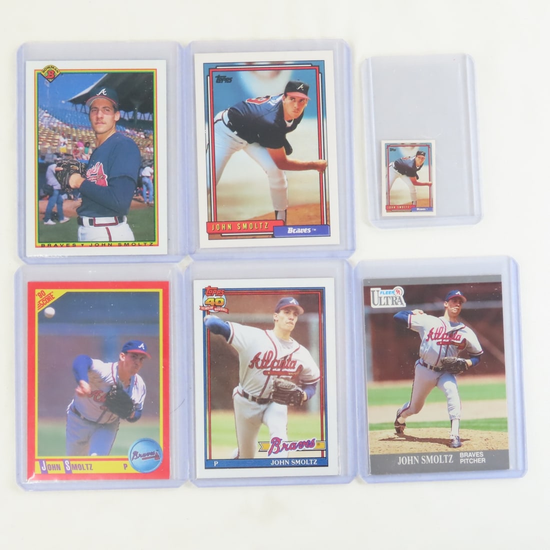 35 John Smoltz Baseball Cards in plastic sleeves - 2