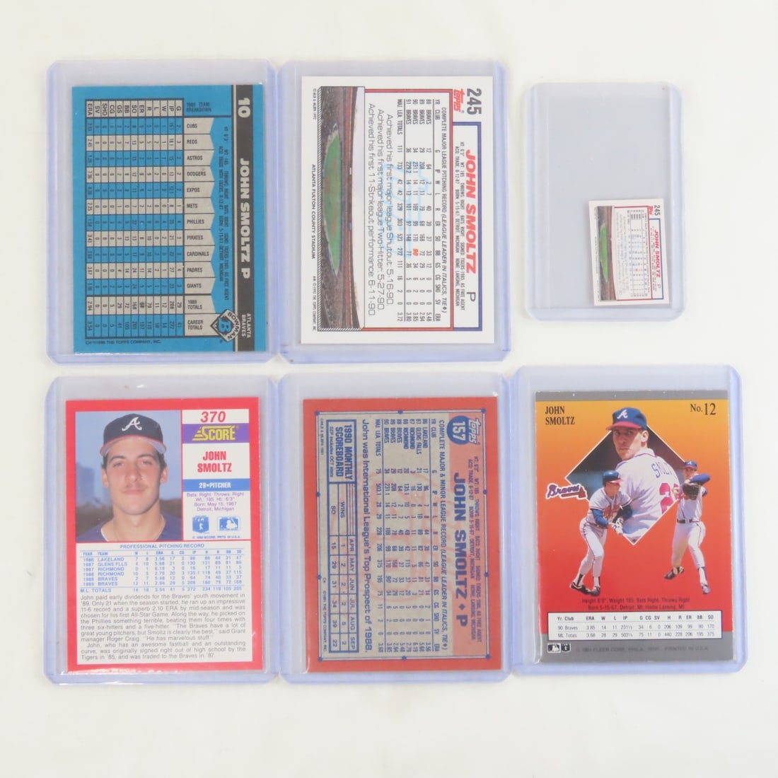 35 John Smoltz Baseball Cards in plastic sleeves - 3