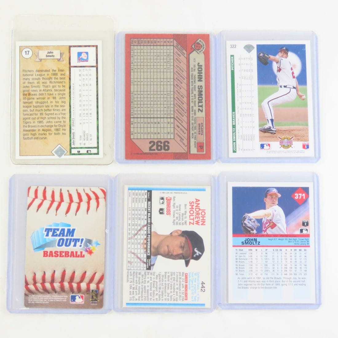 35 John Smoltz Baseball Cards in plastic sleeves - 7
