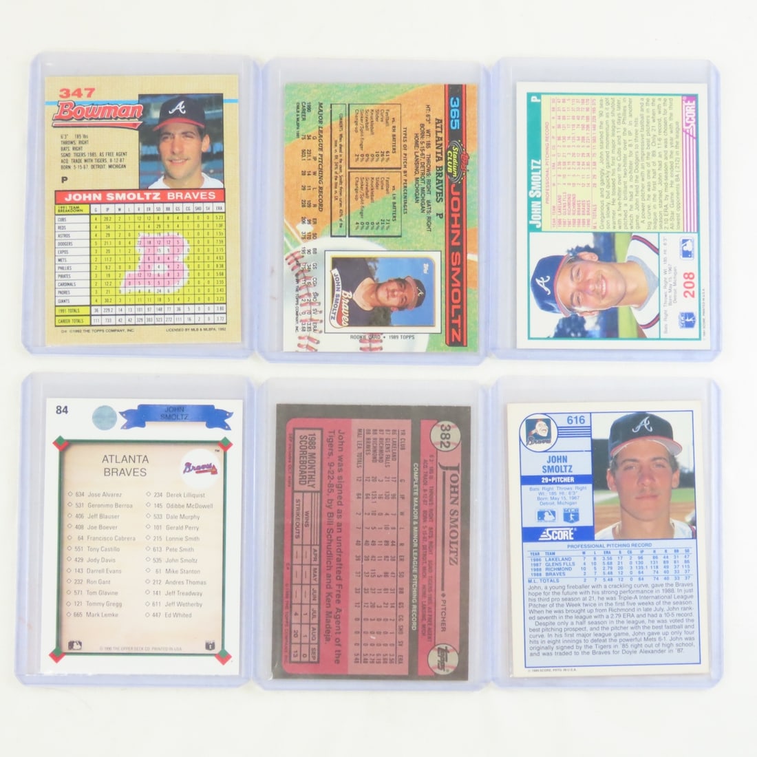 35 John Smoltz Baseball Cards in plastic sleeves - 9