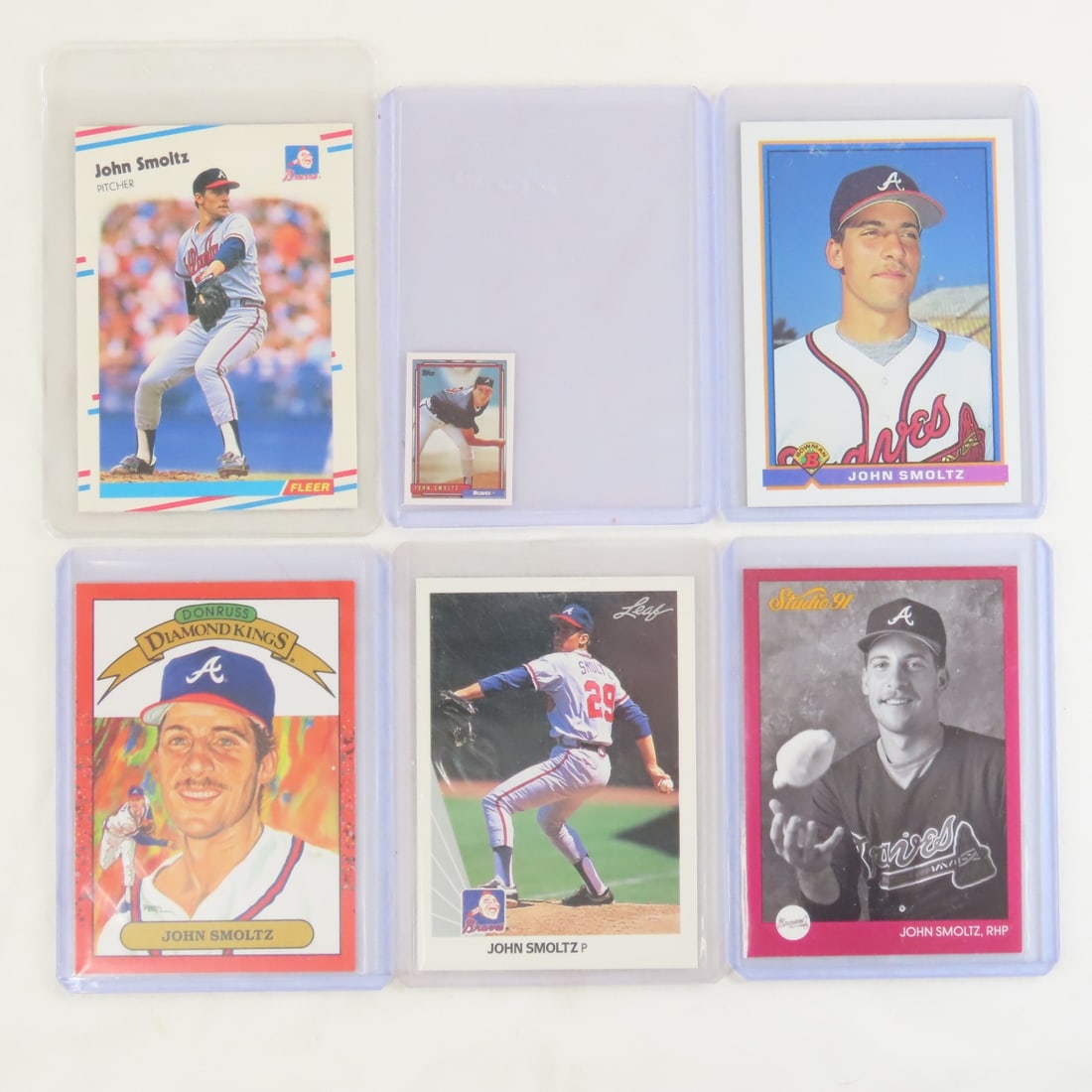 35 John Smoltz Baseball Cards in plastic sleeves - 10