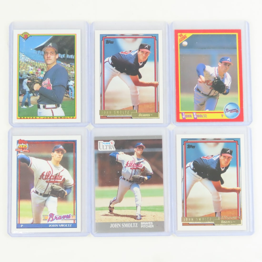 35 John Smoltz Baseball Cards in plastic sleeves - 2