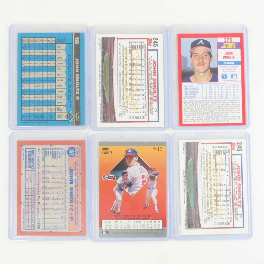 35 John Smoltz Baseball Cards in plastic sleeves - 3