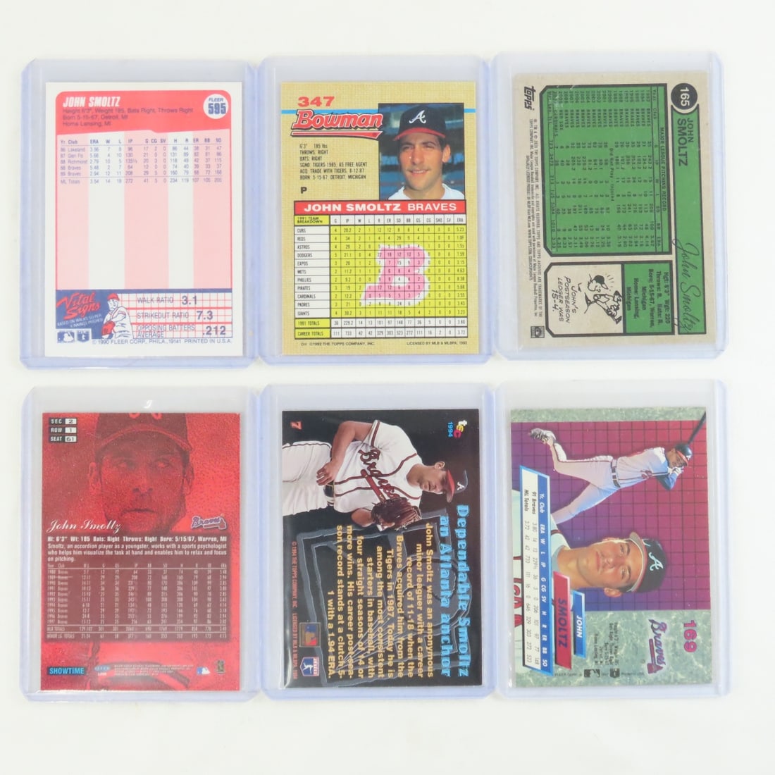 35 John Smoltz Baseball Cards in plastic sleeves - 7