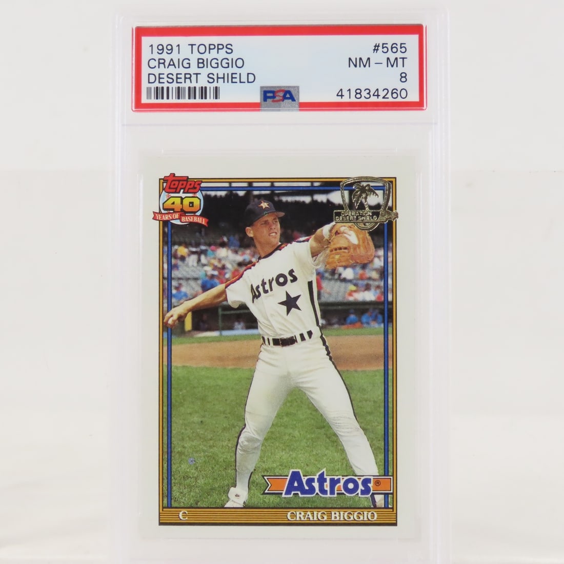 1991 Topps Desert Shield Craig Biggio #565 PSA 8 (1 of 4)