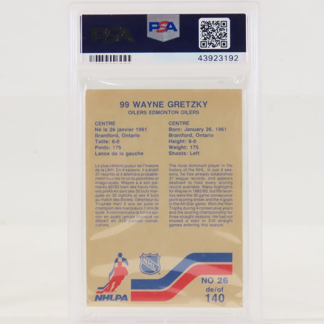 1983 Vachon Wayne Gretzky #26 PSA 9 Mint - 3