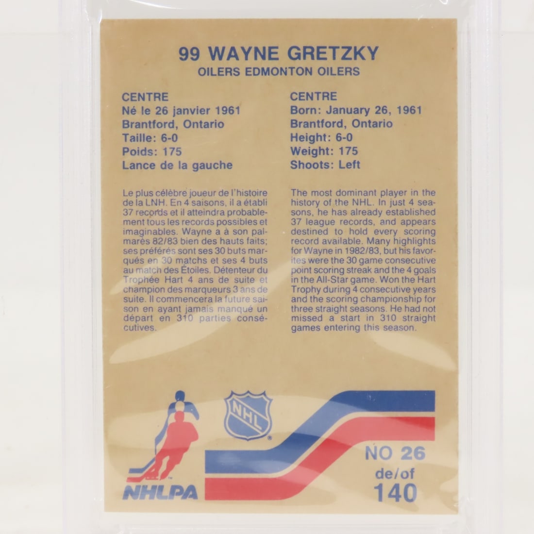 1983 Vachon Wayne Gretzky #26 PSA 9 Mint - 4