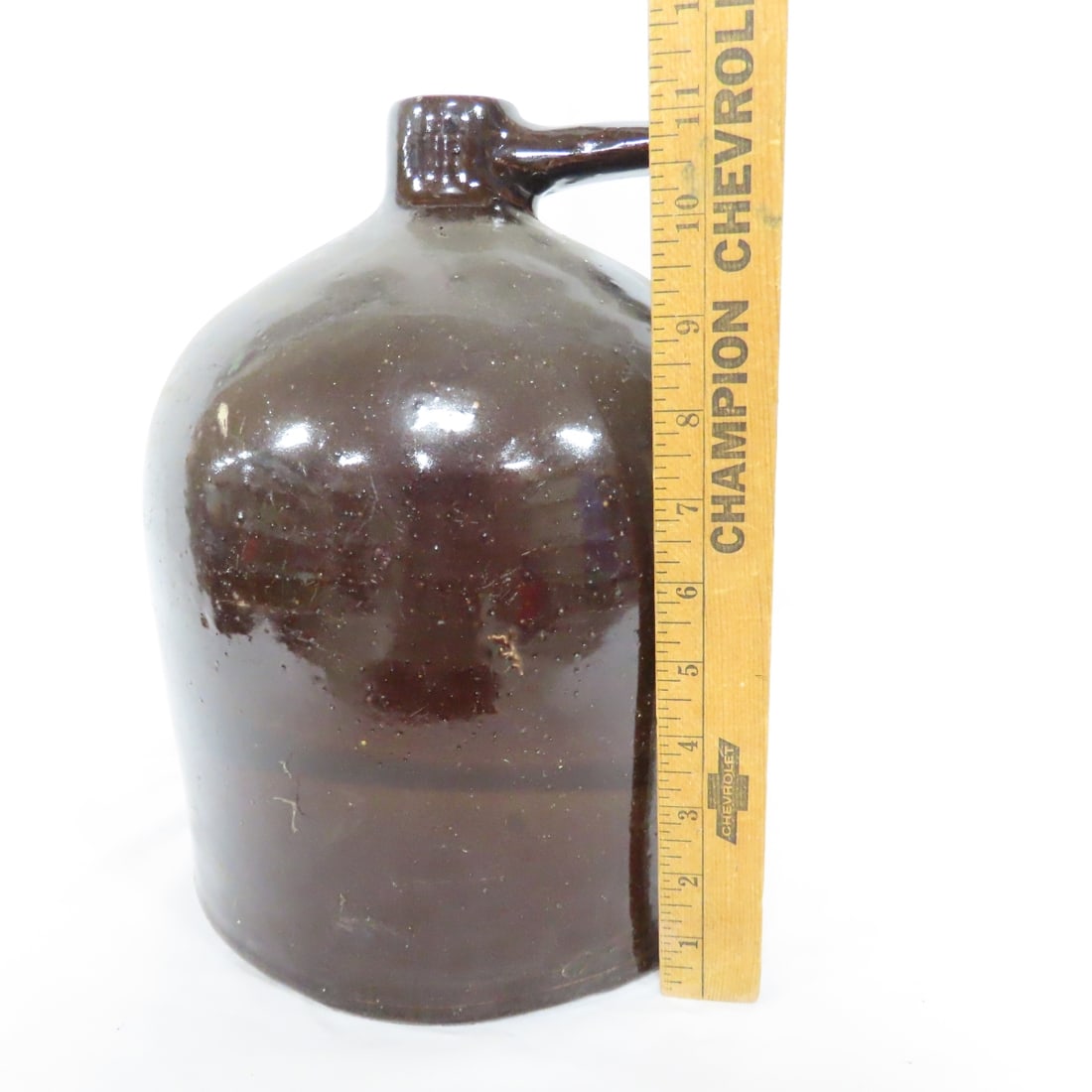 Antique 2 Gallon Stoneware Albany Slip Jug - 7