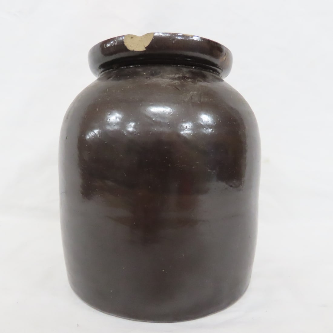 3 Antique Stoneware Albany Slip Preserve Jars - 9