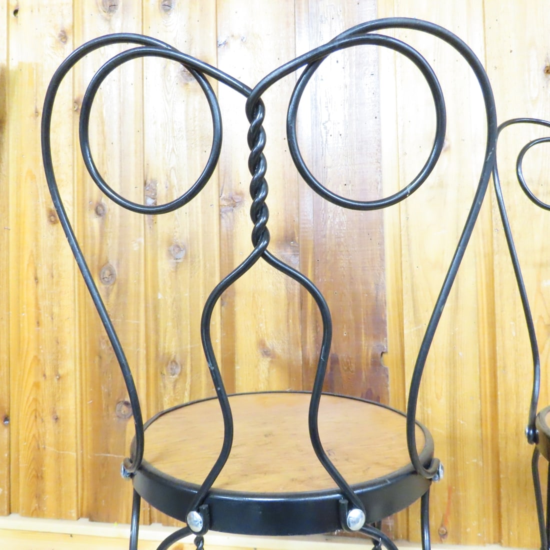 Set of 4 Vintage Ice Cream Parlor Chairs, restored - 7