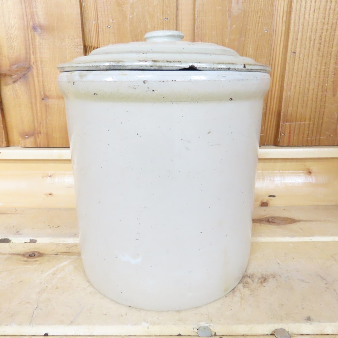 2 Gallon Red Wing Birch Leaf Crock with Daisy Lid - 3