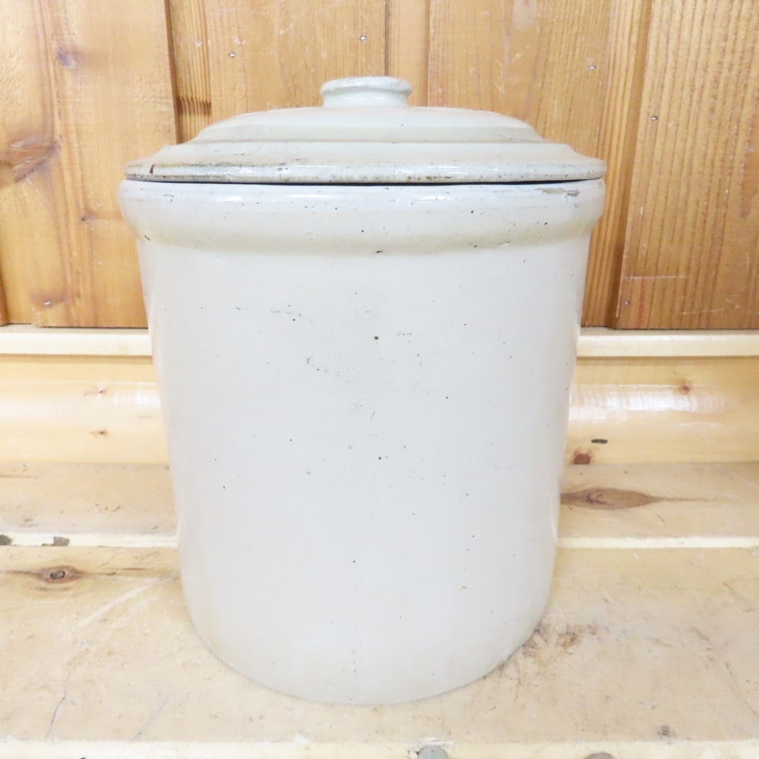2 Gallon Red Wing Birch Leaf Crock with Daisy Lid - 4