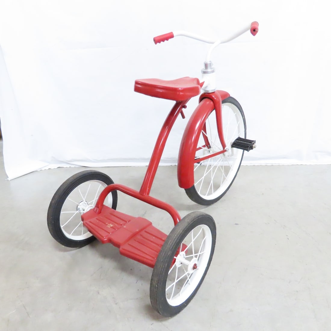 Vintage Children's Red Pedal Tricycle Restored - 5