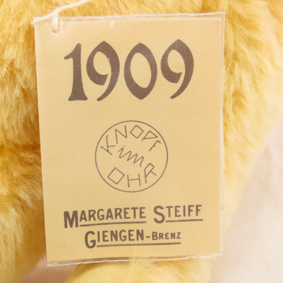 German Steiff 1909 Commemorative Gold Bear - 7