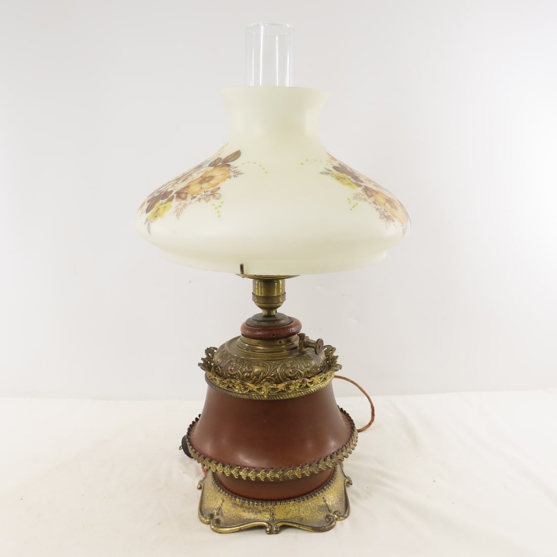 Antique B&H Converted Electric Hurricane Lamp - 2