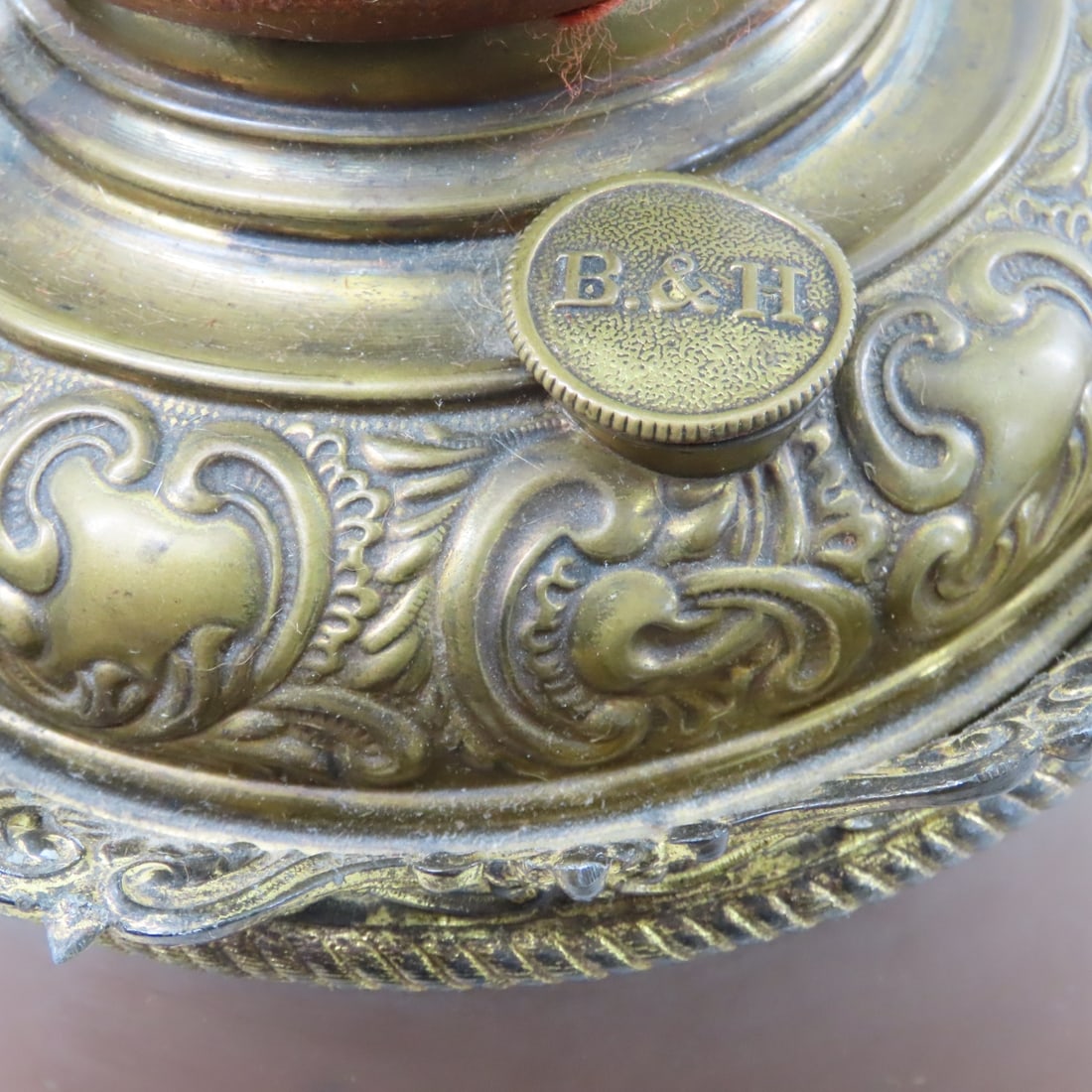 Antique B&H Converted Electric Hurricane Lamp - 7