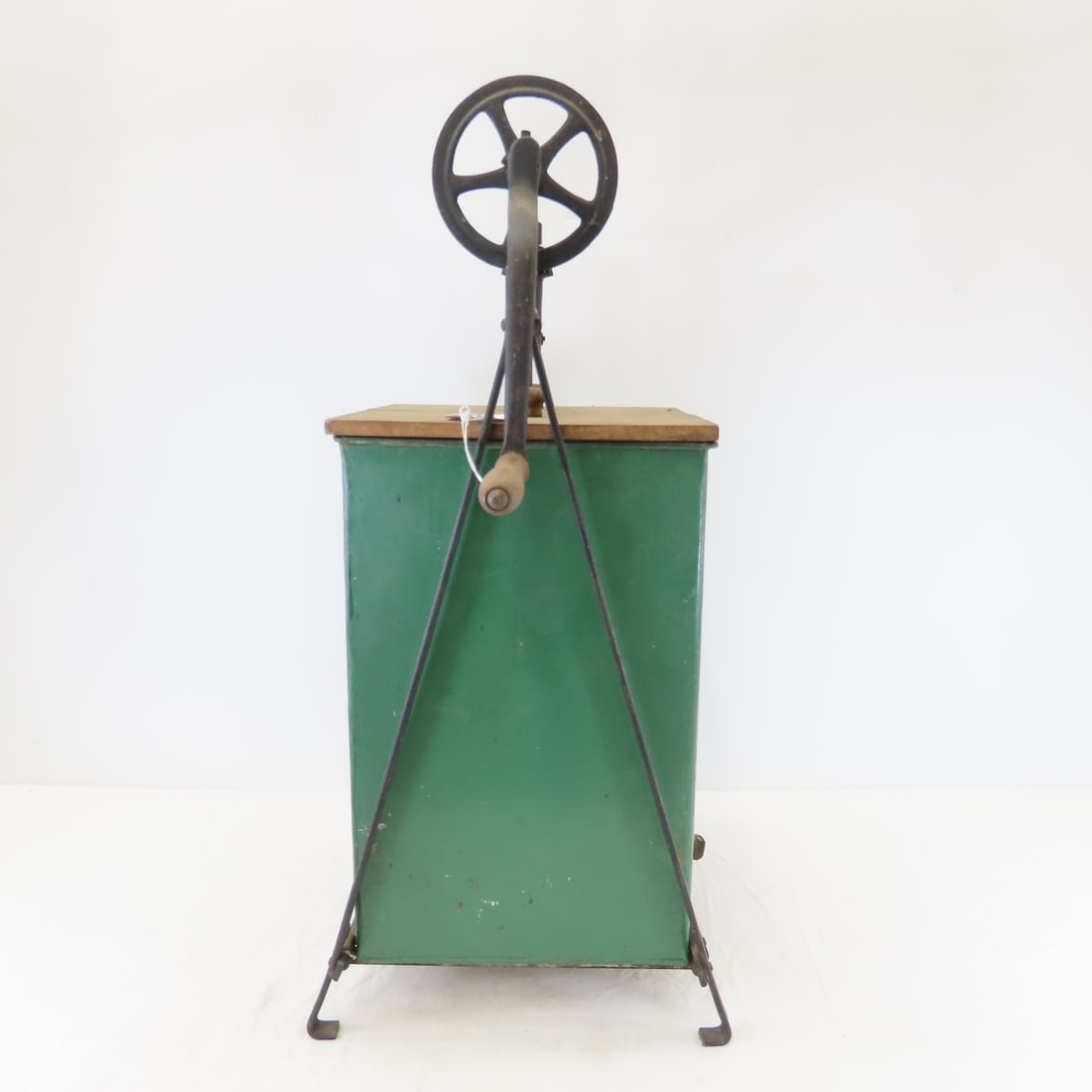 Antique Hand Crank Butter Churn, Metal & Wood - 2