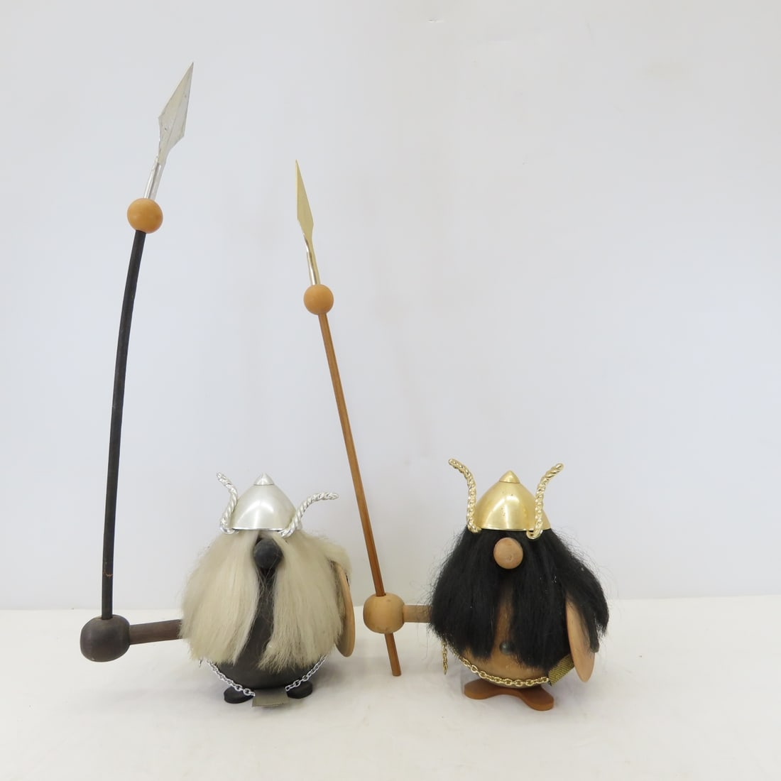 2 Teak Danish Viking Figures & More - 2
