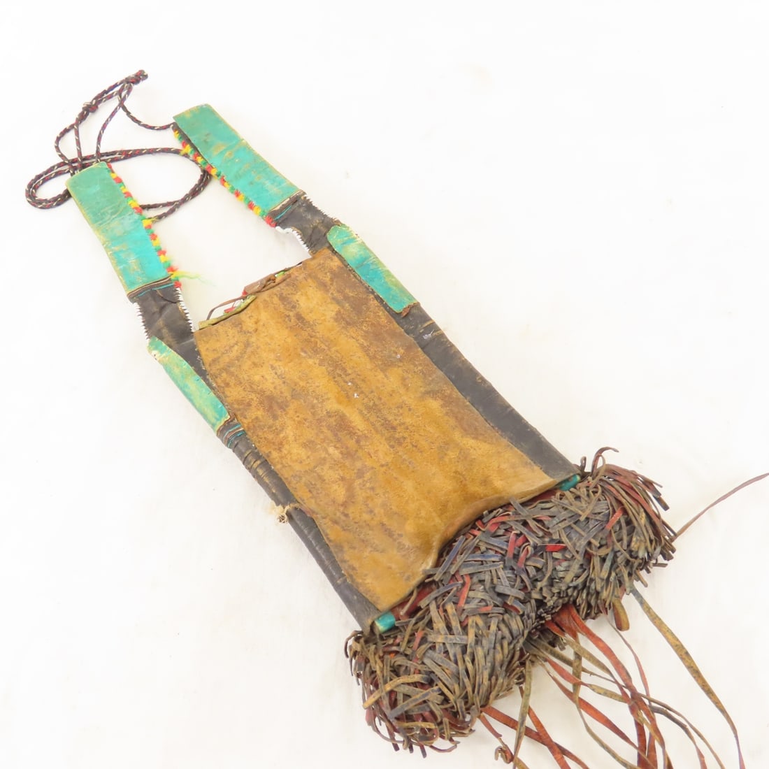 Vintage Handmade African Tuareg Leather Pouch - 7