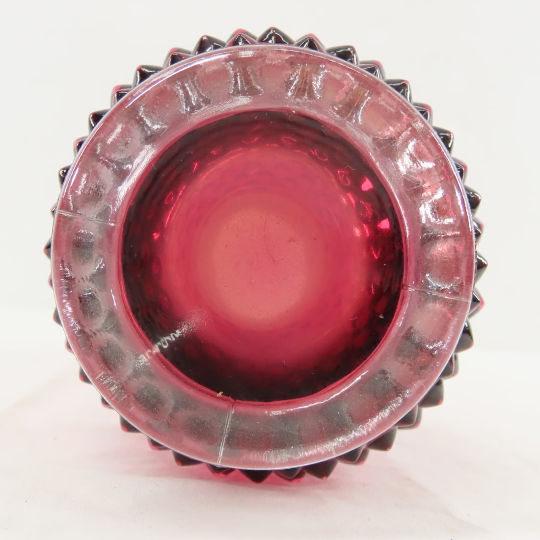 Fenton Art Glass Opalescent Hobnail Plum Vases - 7