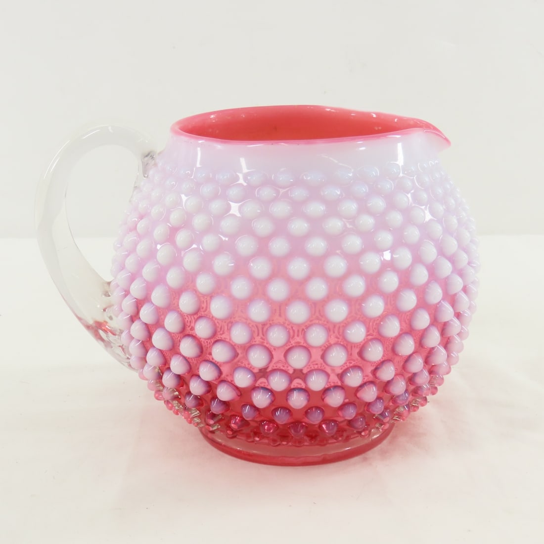 4 Pieces Fenton Cranberry Opalescent Hobnail Glass - 2