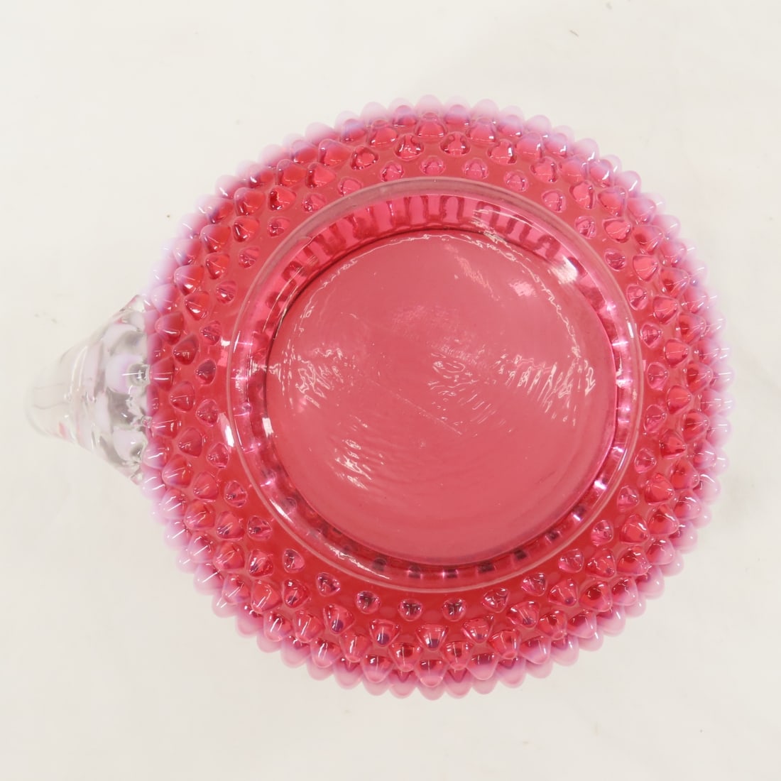4 Pieces Fenton Cranberry Opalescent Hobnail Glass - 7