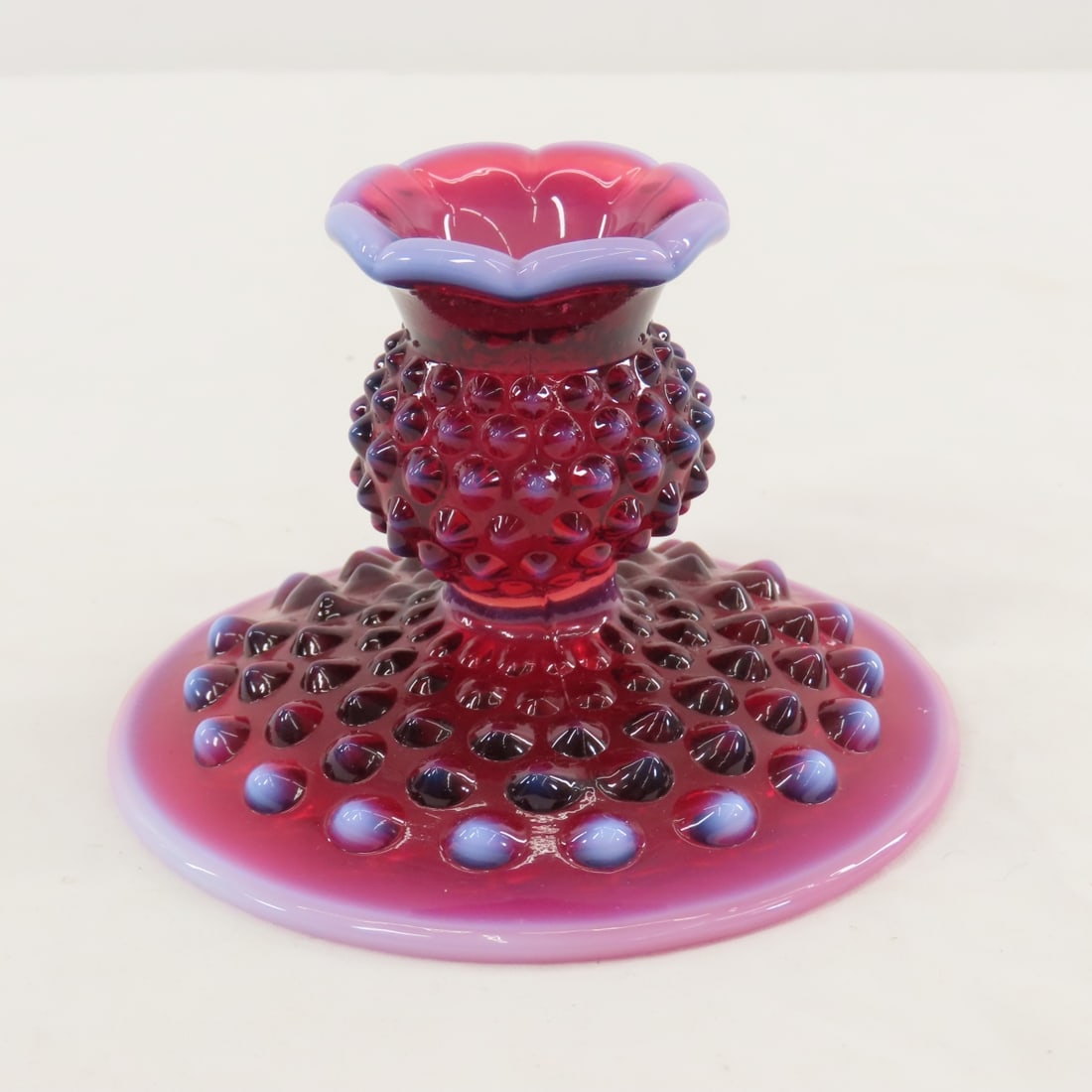 3 Pieces Fenton Plum Opalescent Hobnail Glass - 14