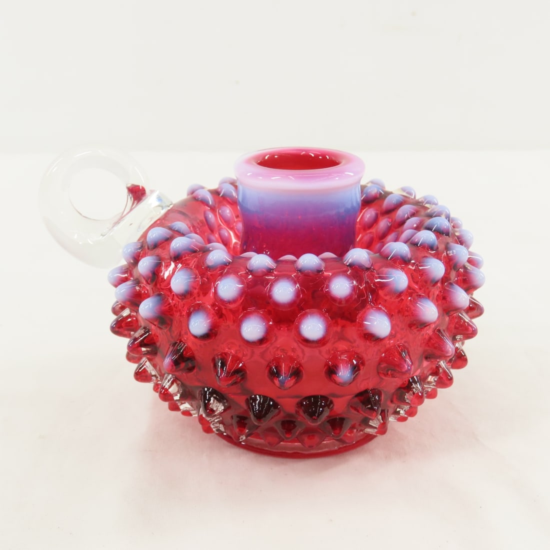 3 Pieces Fenton Plum Opalescent Hobnail Glass - 2
