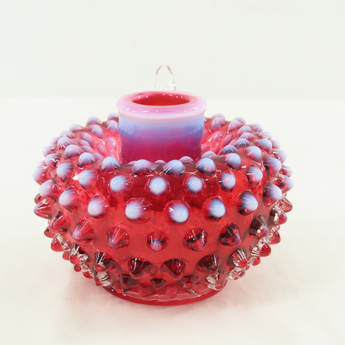 3 Pieces Fenton Plum Opalescent Hobnail Glass - 3