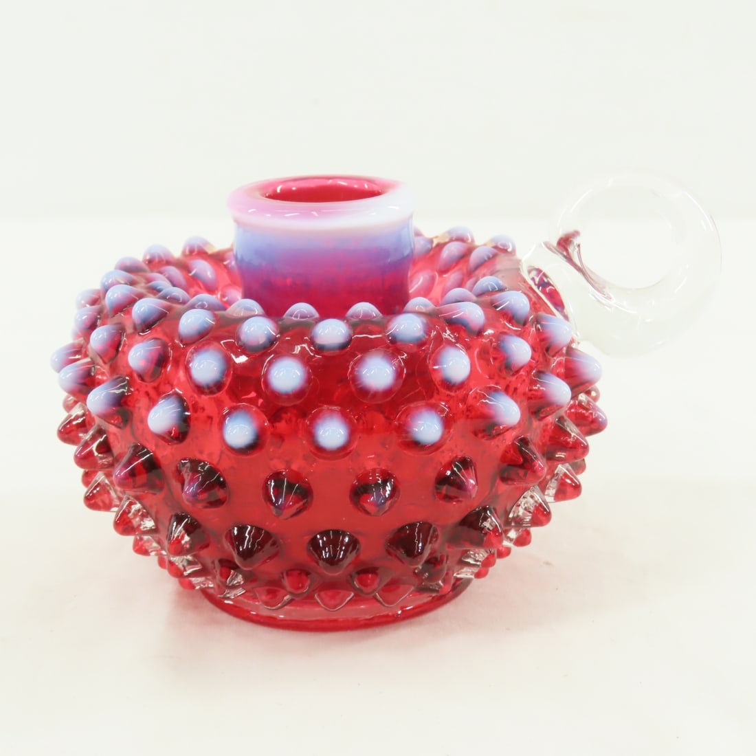 3 Pieces Fenton Plum Opalescent Hobnail Glass - 4
