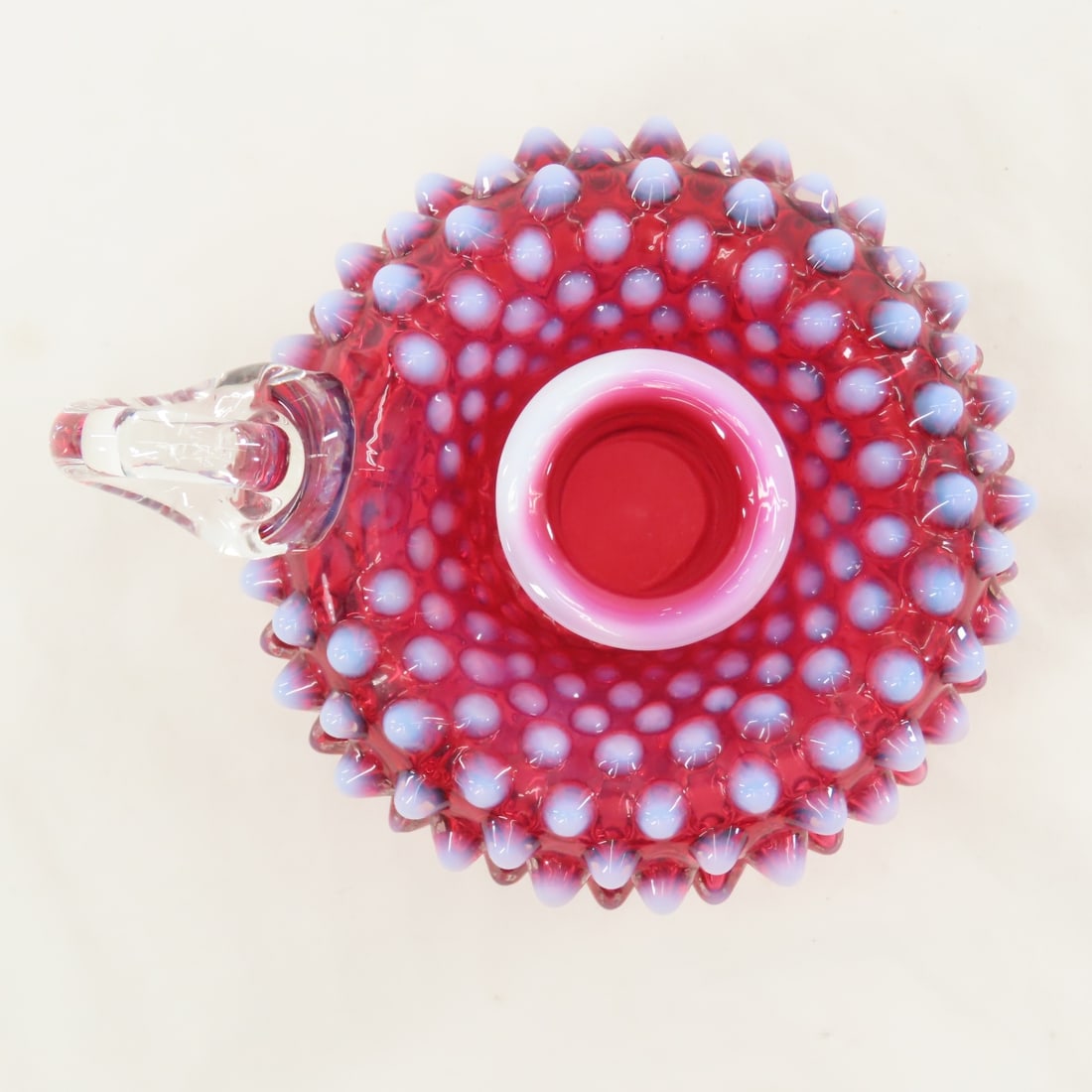 3 Pieces Fenton Plum Opalescent Hobnail Glass - 6