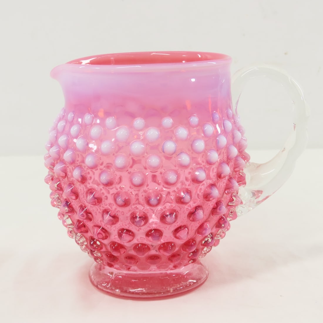3 Pieces Fenton Cranberry Opalescent Hobnail Glass - 10