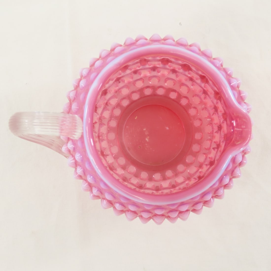 3 Pieces Fenton Cranberry Opalescent Hobnail Glass - 6