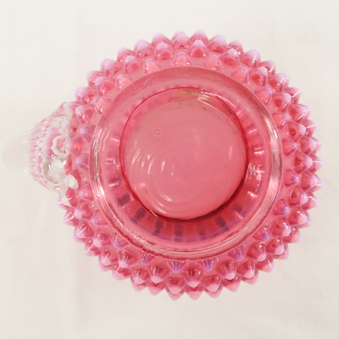 3 Pieces Fenton Cranberry Opalescent Hobnail Glass - 7