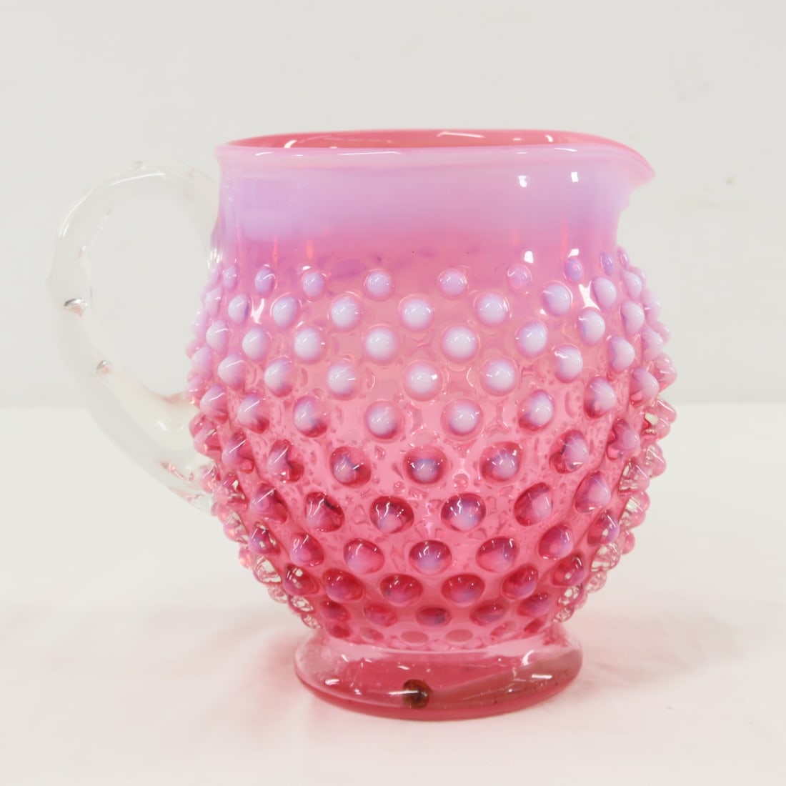 3 Pieces Fenton Cranberry Opalescent Hobnail Glass - 8