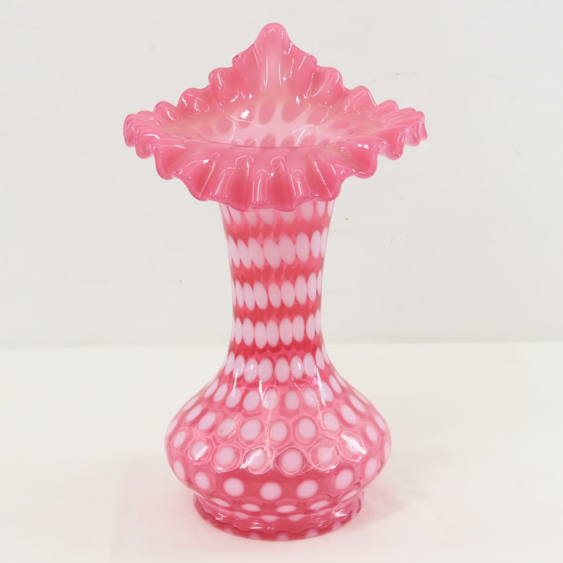 3 Pieces Fenton Cranberry Opalescent Glass - 2