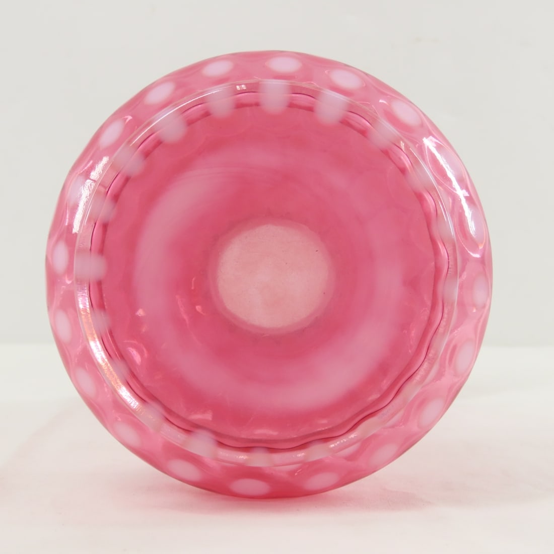 3 Pieces Fenton Cranberry Opalescent Glass - 7