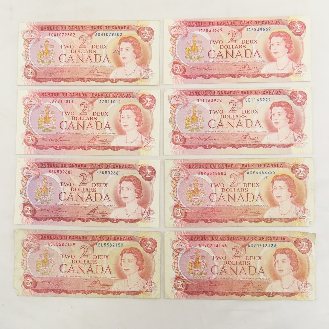 $43 Face Canadian currency 1954-2006 $1, $2, $5 - 2