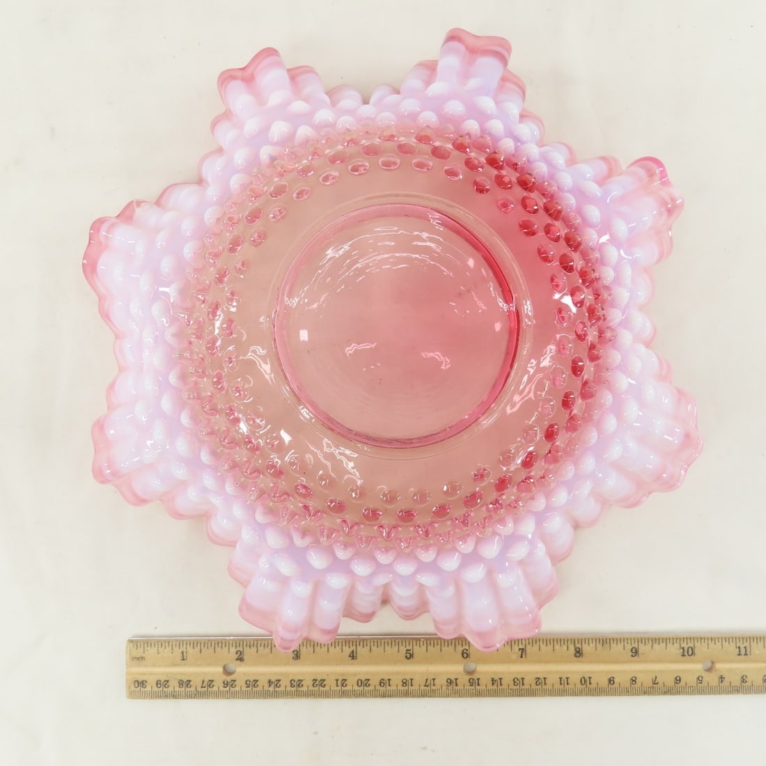 Fenton Glass Cranberry Opalescent Bowls & Dish - 7