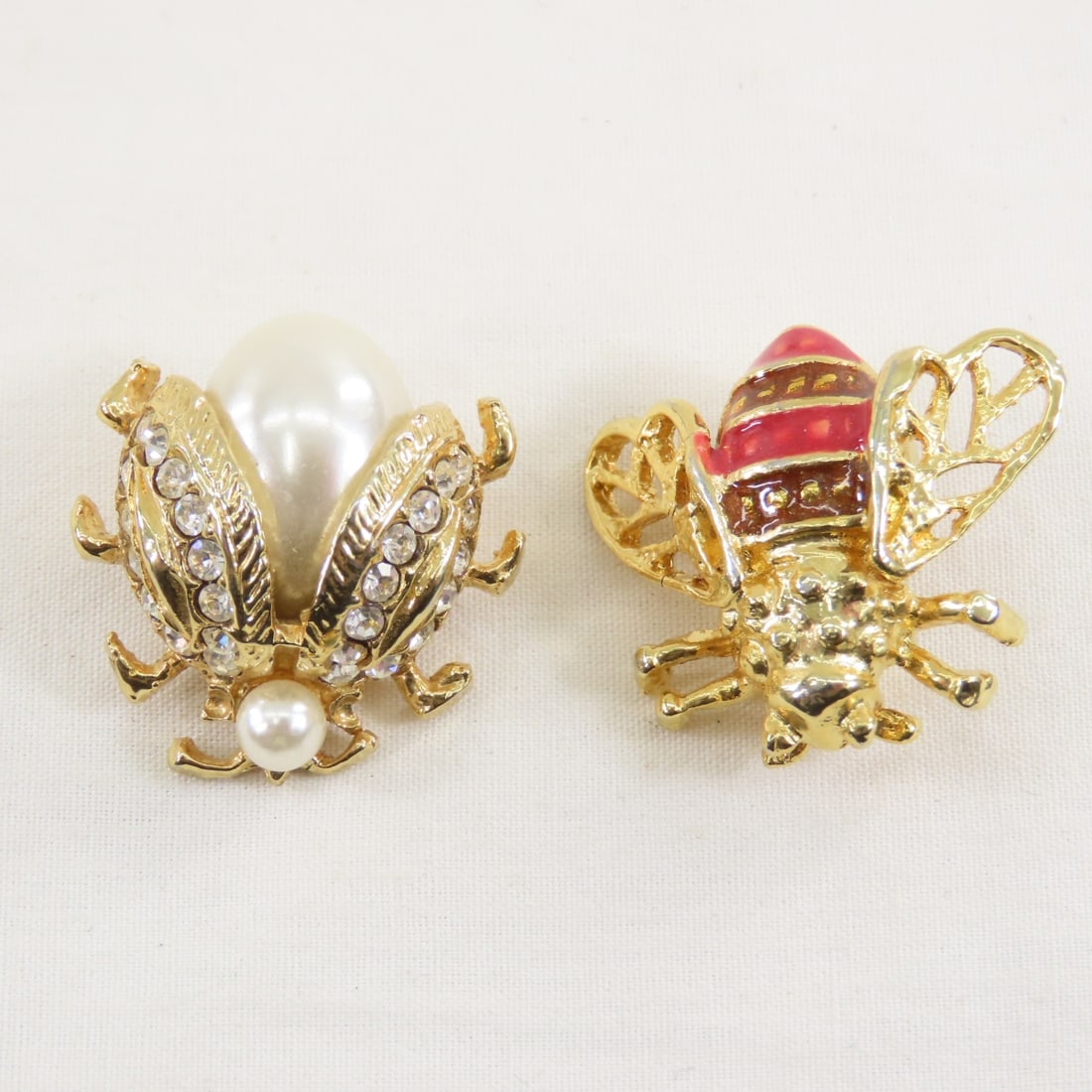 Trifari Trembler Bee & Other Bug Brooches - 7