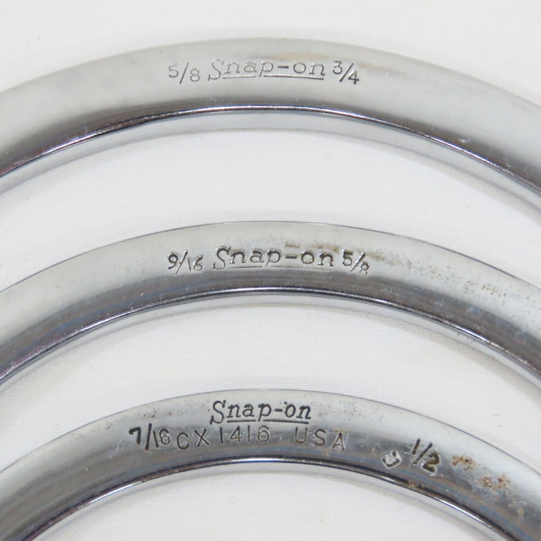 Snap-On CX605 5pc SAE Half-Moon Box Wrench Set - 7