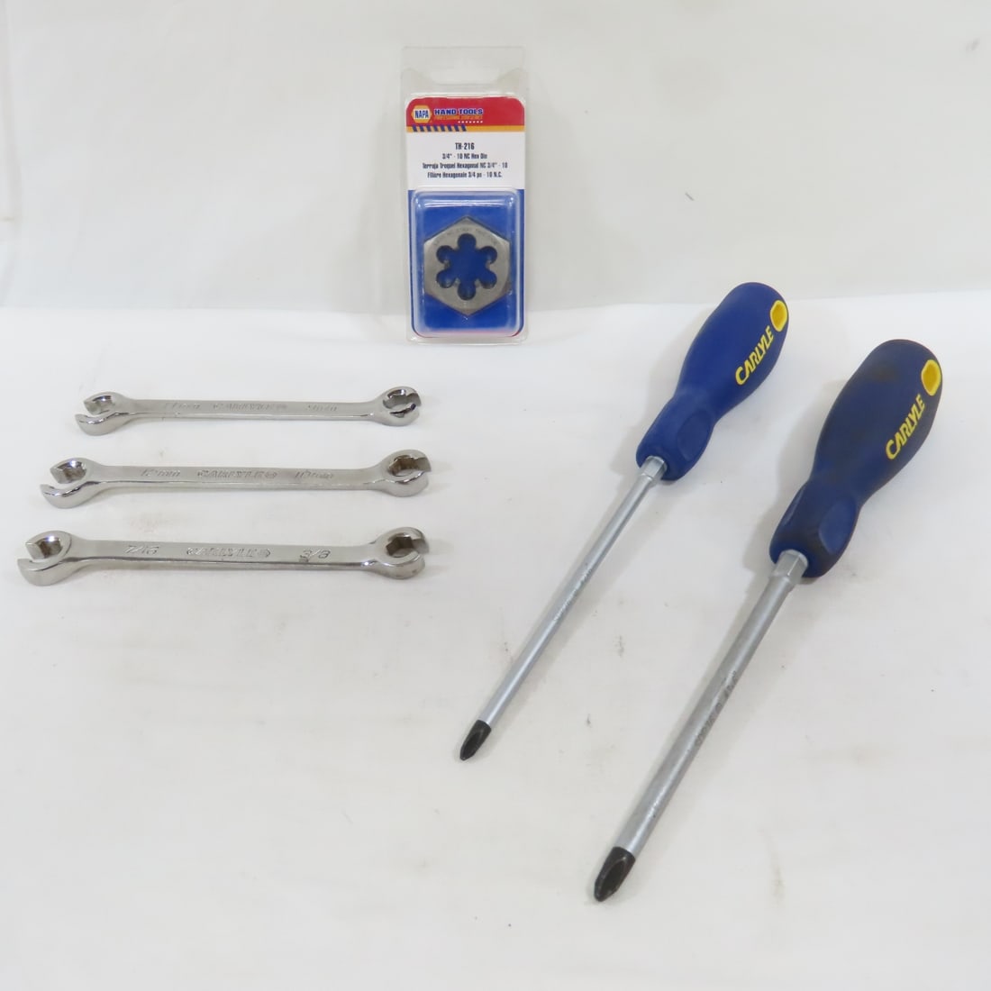 Carlyle/NAPA Flare Nut Wrenches & Screwdrivers: Carlyle/NAPA Flare Nut Wrenches & Screwdrivers - Carlyle/NAPA SDP26 #2 Phillips 6" Screwdriver, Carlyle/NAPA SDP36 #3 Phillips 6" Screwdriver, Carlyle/NAPA FNW1214 3/8-7/16" Double End Flare Nut Wrenc