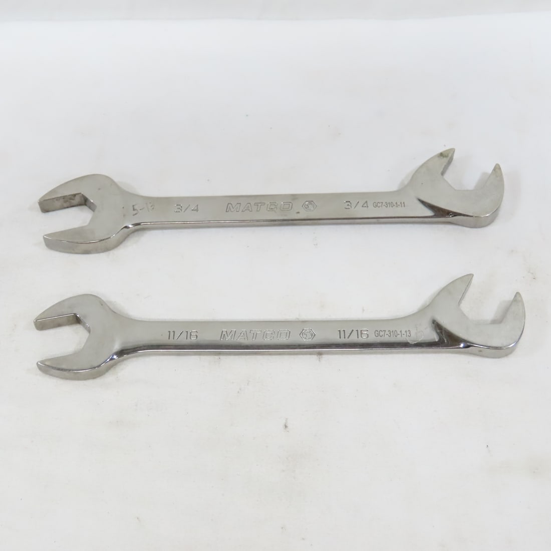 Matco 7 Piece Double Open Angle Wrenches - 7