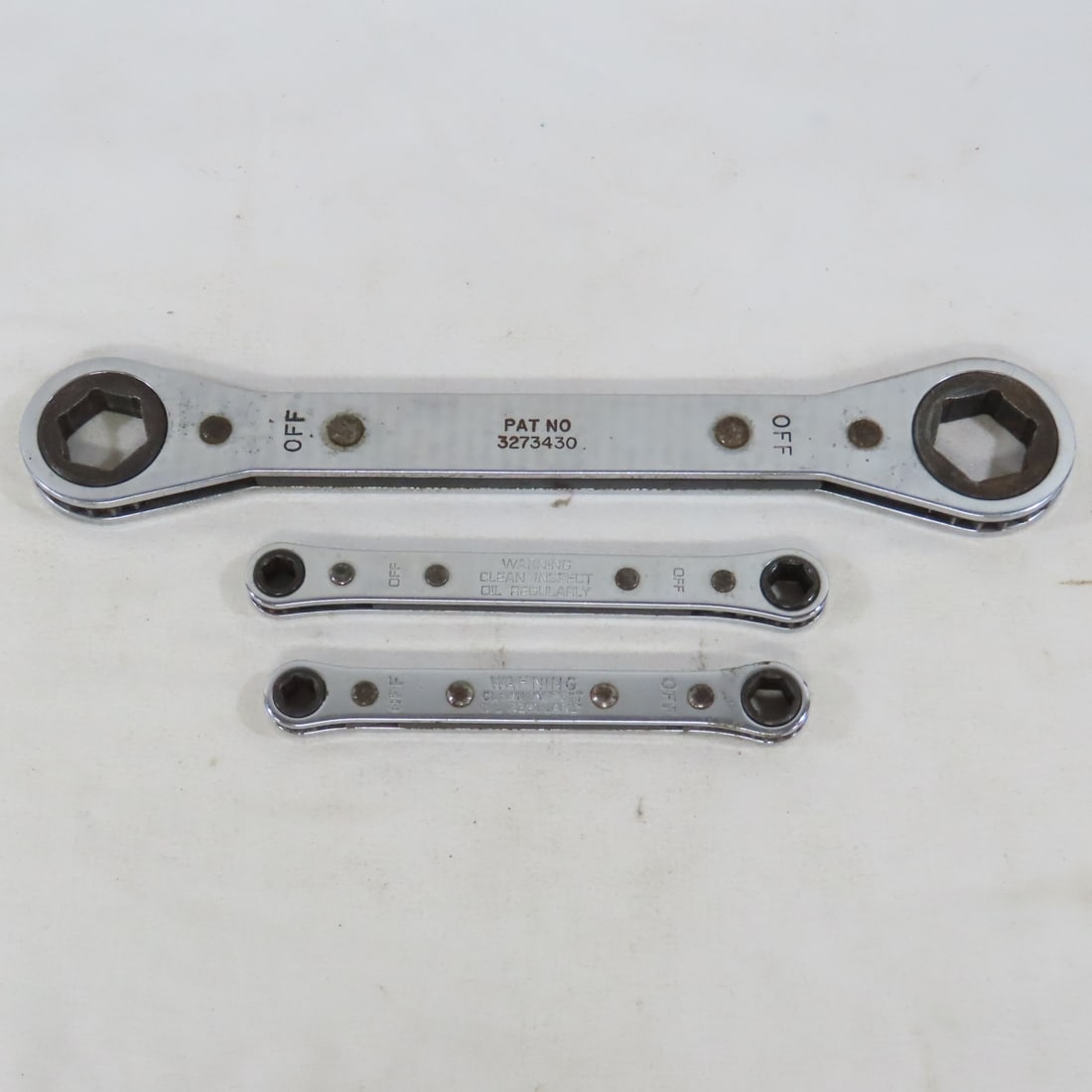 Snap-On 3 Piece Offset Ratcheting Box Wrenches - 2