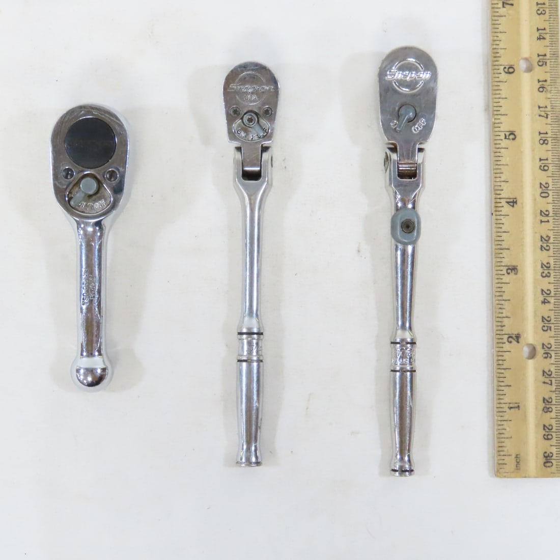 Snap-On 5 pc Flex-Head & Stubby Ratchets 1/4" 3/8" - 9