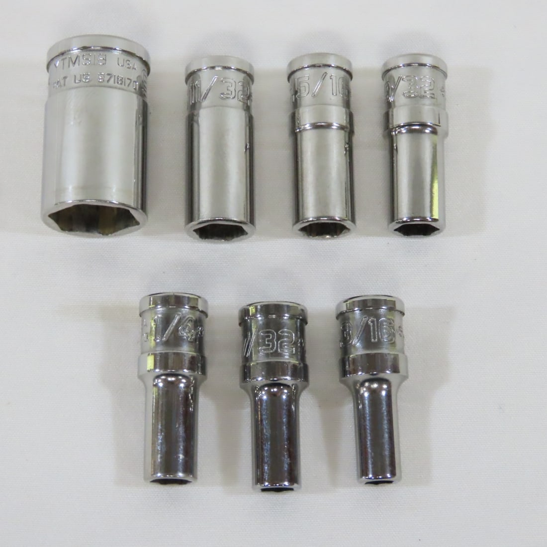 TRUE Snap-On 1/4" 1/2" Drive 6pc Deep Sockets - 2