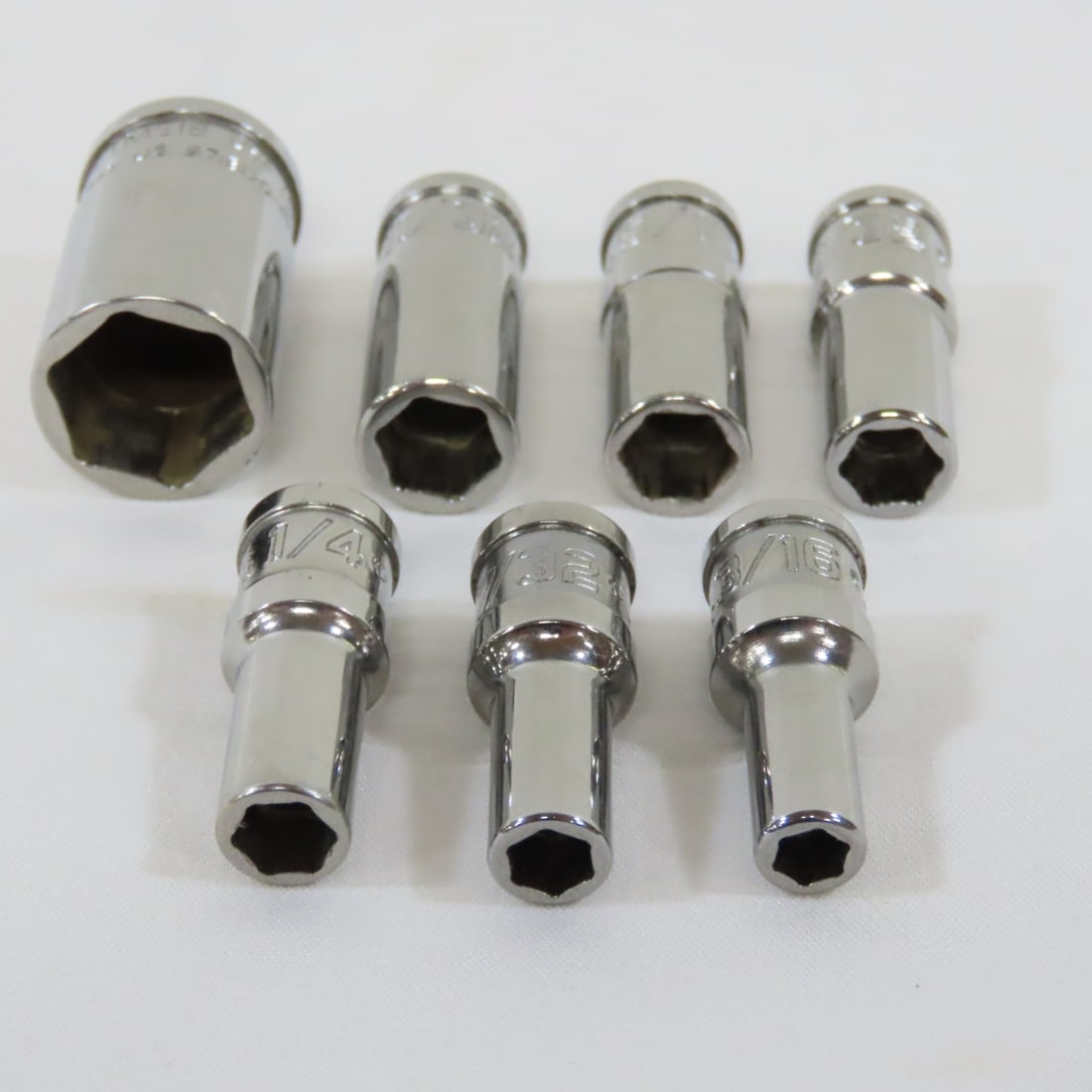 TRUE Snap-On 1/4" 1/2" Drive 6pc Deep Sockets - 3