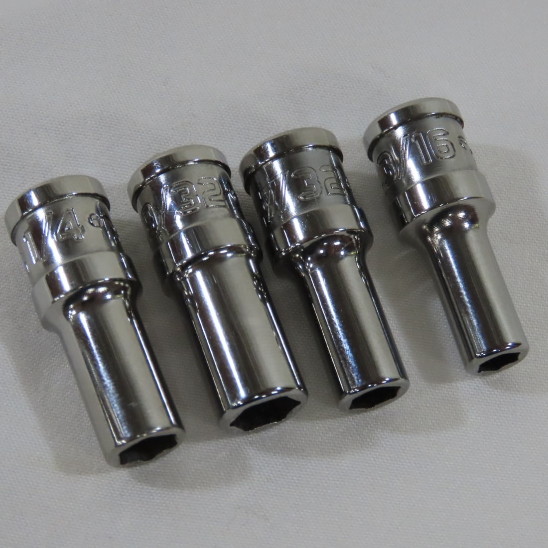 TRUE Snap-On 1/4" 1/2" Drive 6pc Deep Sockets - 8