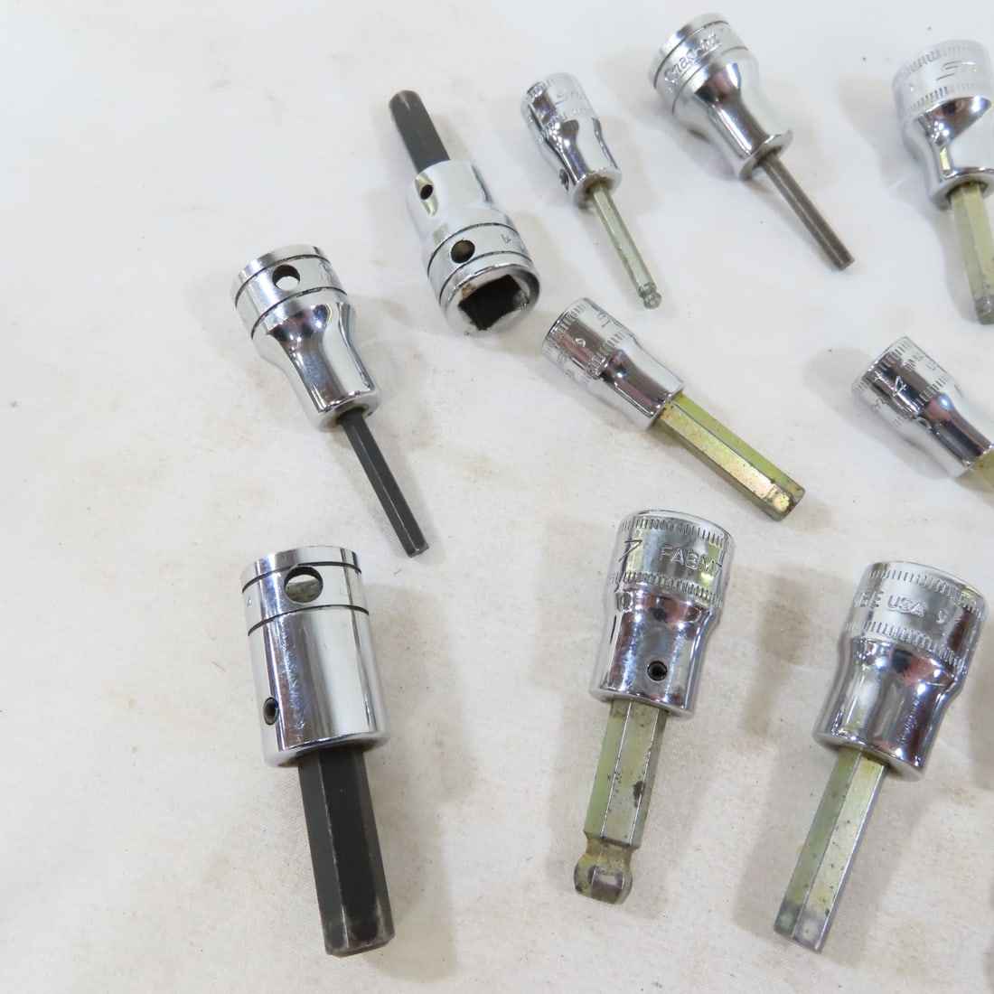 Snap-On 1/4" 3/8" Drive Metric Hex Socket Drivers - 7